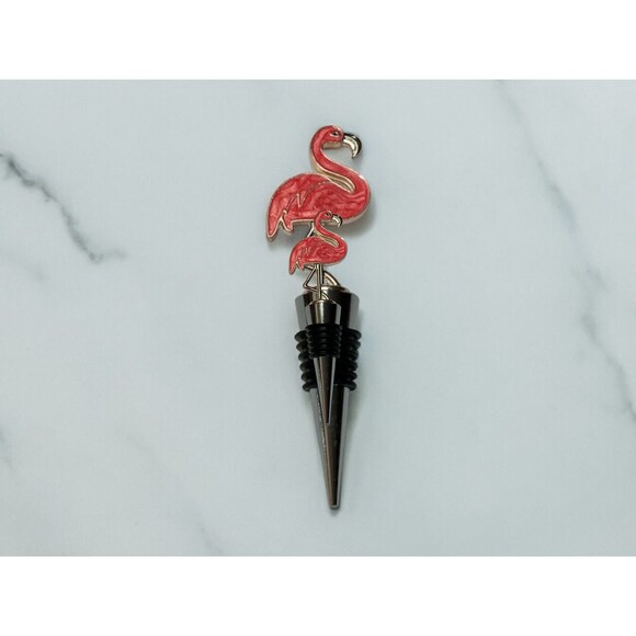 Other - Whimsical Pink Flamingo Wine Bottle Stopper - Fun Resin Stopper for Wine Lovers
